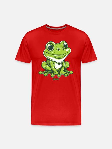 Big and friendly frog - Men's Premium Organic T-Shirt - red