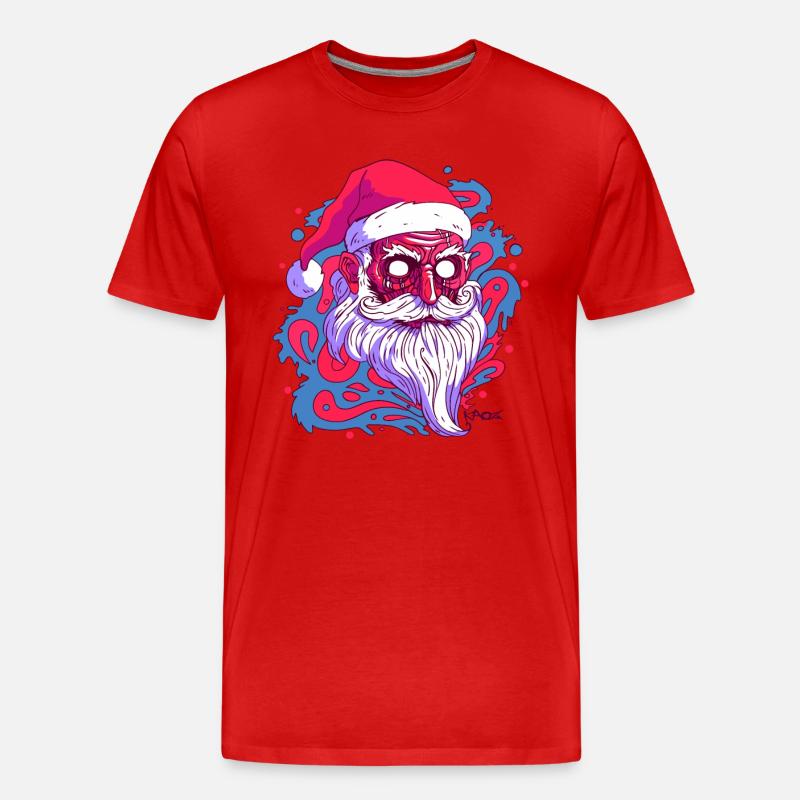 Der unheimliche Weihnachtsmann - Männer Premium Bio T-Shirt - Rot