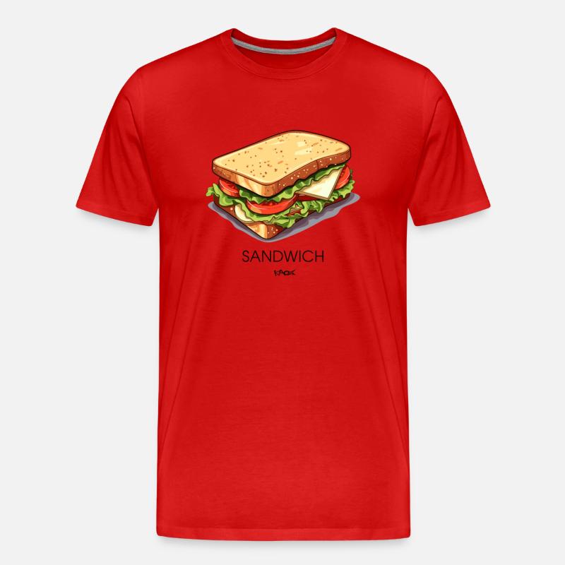 Ein einfaches Sandwich - Männer Premium Bio T-Shirt - Rot