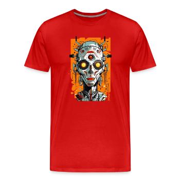 Cyborg Guy : Avenir de la science-fiction - T-shirt bio Premium Homme - rouge - Devant - Damien (186cm)