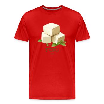 Delicious Japanese Tofu - Men's Premium Organic T-Shirt - red - Front - Damien (186cm)