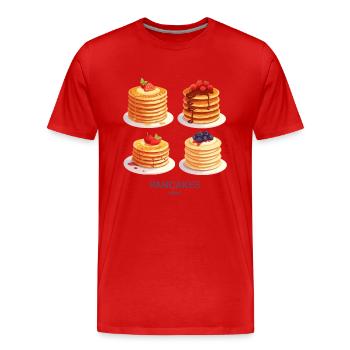 Fruity pancakes - Men's Premium Organic T-Shirt - red - Front - Damien (186cm)