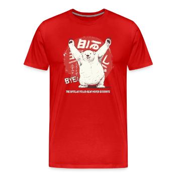 L’ours polaire bipolaire fait ses adieux à l’ours polaire - T-shirt bio Premium Homme - rouge - Devant - Damien (186cm)