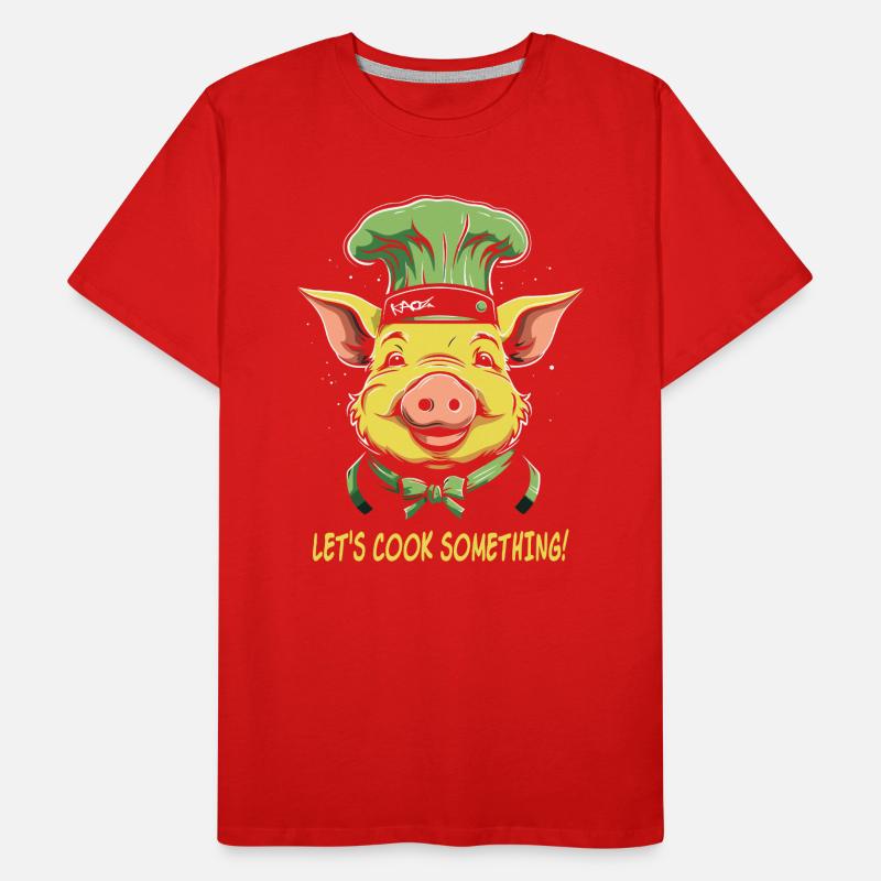 Pork Chef Chef : Faisons cuire quelque chose ! T-shirt bio Premium Homme