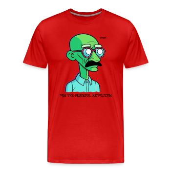 Rejoignez la Révolution Pacifique, avec Mahatma - T-shirt bio Premium Homme - rouge - Devant - Damien (186cm)