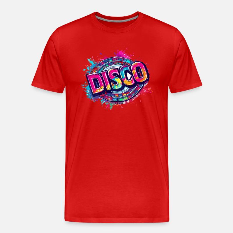 Super cooles Disco-Design - Männer Premium Bio T-Shirt - Rot