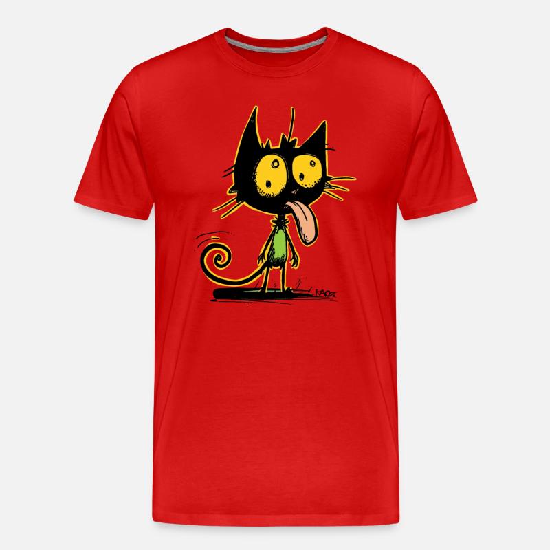 Die coolste freche beste Katze - Männer Premium Bio T-Shirt - Rot