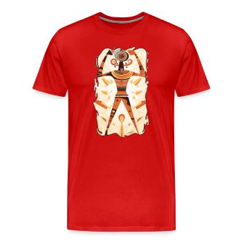 Uralte Kultur: Höhlenmalereien - Männer Premium Bio T-Shirt - Rot - Vorne - Damien (186cm)