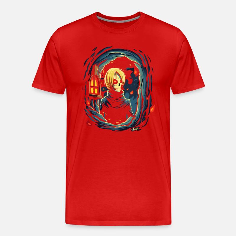 Dämonen sind auch Menschen - Männer Premium Bio T-Shirt - Rot