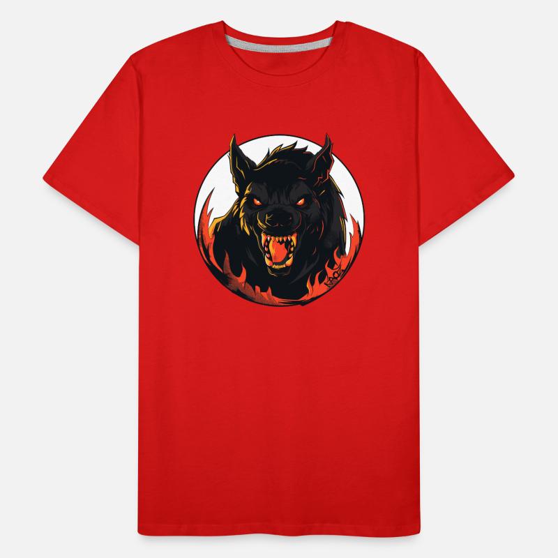 Terrifying evil werewolf from hell Men's Premium Organic T-Shirt