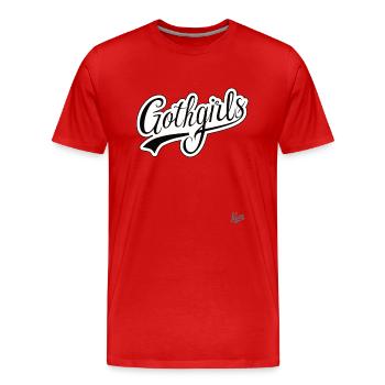 Gothgirls : Élégance sombre - T-shirt bio Premium Homme - rouge - Devant - Damien (186cm)
