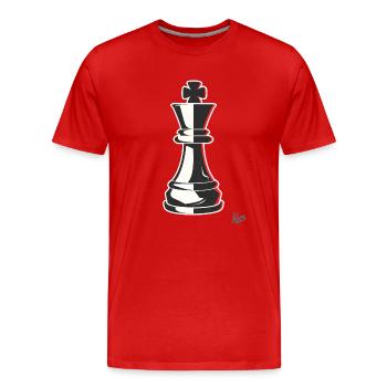 Roi des échecs - T-shirt bio Premium Homme - rouge - Devant - Damien (186cm)
