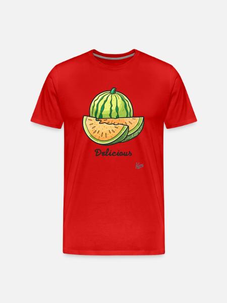 Leckere Melonen Früchte - Männer Premium Bio T-Shirt - Rot