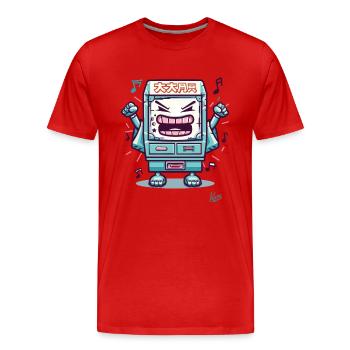 lustige Arcade Video Spiele Box ist stinksauer - Männer Premium Bio T-Shirt - Rot - Vorne - Damien (186cm)