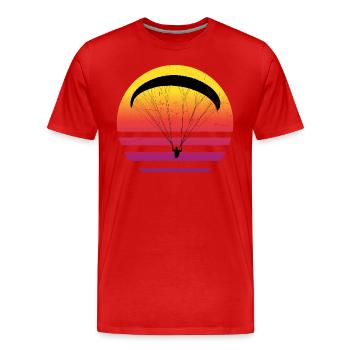 Parapente Hommes Parapente Parapente Parapente - T-shirt bio Premium Homme - rouge - Devant - Damien (186cm)