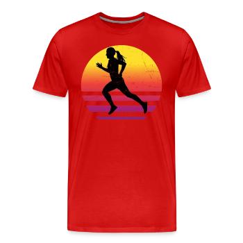 Course de cross-country Course de course - T-shirt bio Premium Homme - rouge - Devant - Damien (186cm)