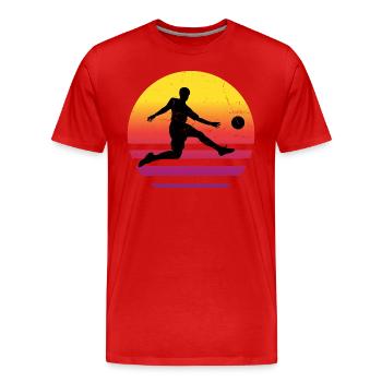 Football Football Football Football Jouer Hommes - T-shirt bio Premium Homme - rouge - Devant - Damien (186cm)