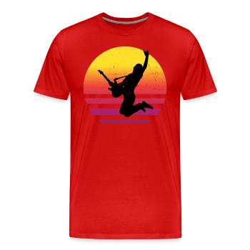 E-gitarre Herren akustische gitarre Gitarrenspiele - Männer Premium Bio T-Shirt - Rot - Vorne - Damien (186cm)