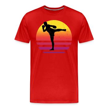 Thai Boxing Thai Boxing Muay Thai Women Thai Boxer - Men's Premium Organic T-Shirt - red - Front - Damien (186cm)