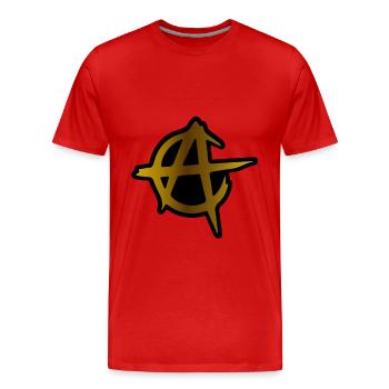 Symbol des Anarcho-Kapitalismus - Männer Premium Bio T-Shirt - Rot - Vorne - Damien (186cm)