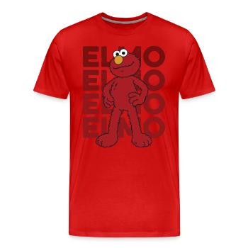 Sesamstraße Elmo Pose - Männer Premium Bio T-Shirt - Rot - Vorne - Damien (186cm)