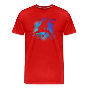 Tretroller Scooter Stunt Damen Stunt Scooter - Männer Premium Bio T-Shirt - Rot - Vorne - Damien (186cm)