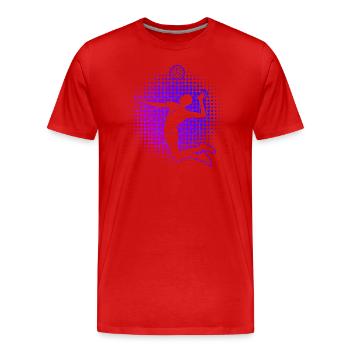 Volley Herren Beach Volley Volleyballer - Männer Premium Bio T-Shirt - Rot - Vorne - Damien (186cm)