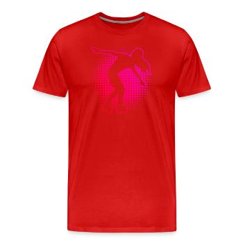 Roller Skating Roller Skate Roller Skating Women - Men's Premium Organic T-Shirt - red - Front - Damien (186cm)