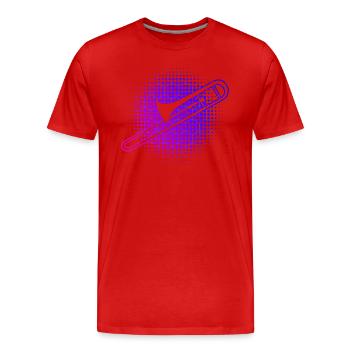Hommes Femmes Ténor Trombone Brass Band Brass - T-shirt bio Premium Homme - rouge - Devant - Damien (186cm)