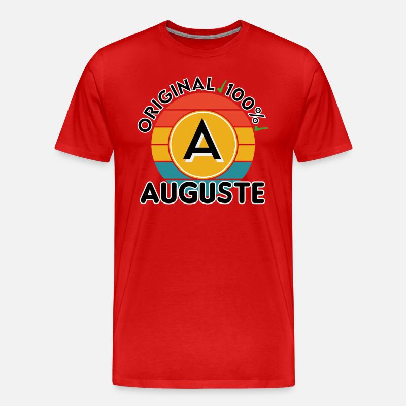 Auguste - Männer Premium Bio T-Shirt - Rot