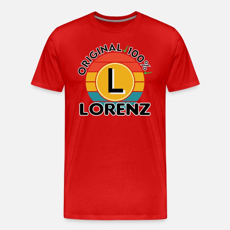 Lorenz - Männer Premium Bio T-Shirt - Rot