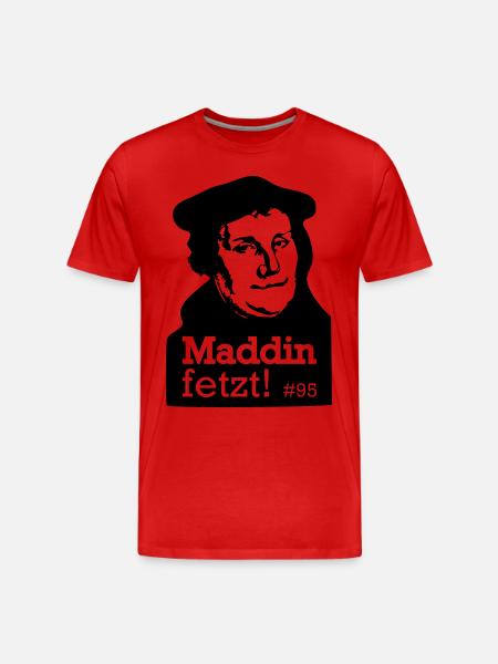 Martin Luther fetzt - Männer Premium Bio T-Shirt - Rot