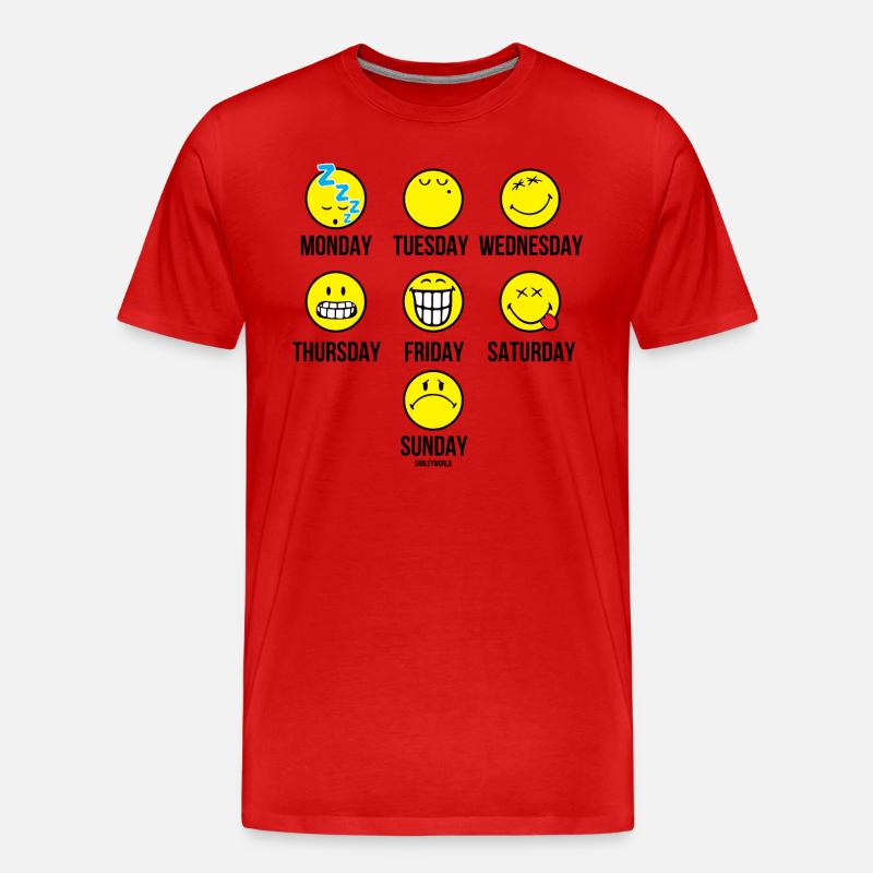 SmileyWorld Different Days, Different Emotions - Men's Premium Organic T-Shirt - undefined