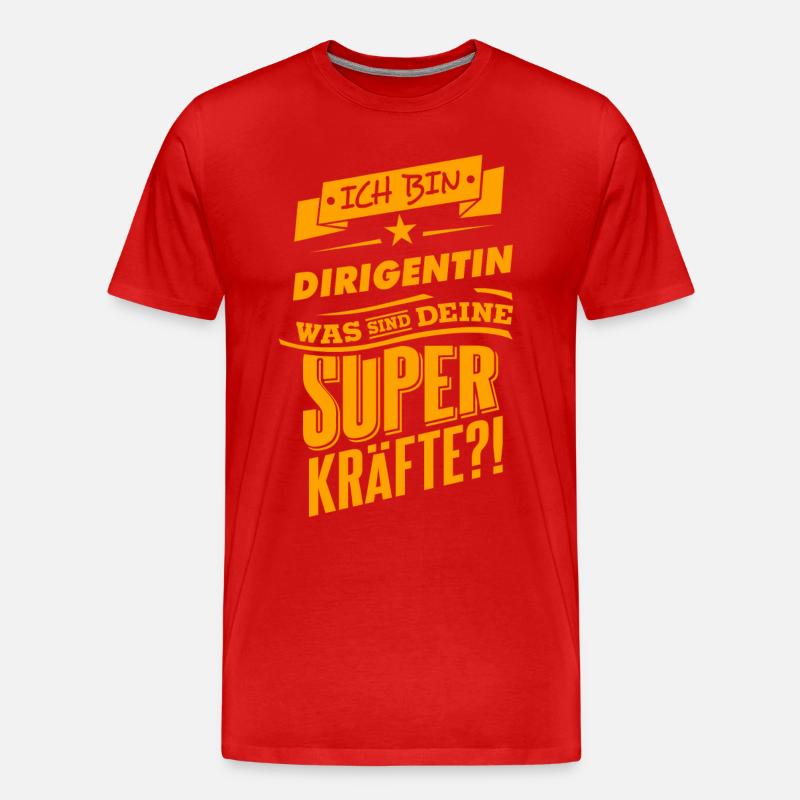 Be a hero - Dirigentin Geschenk - Männer Premium Bio T-Shirt - Rot