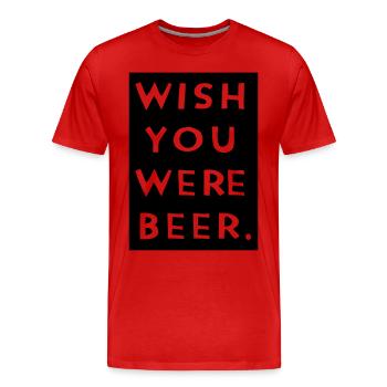Beer - T-shirt bio Premium Homme - rouge - Devant - Damien (186cm)