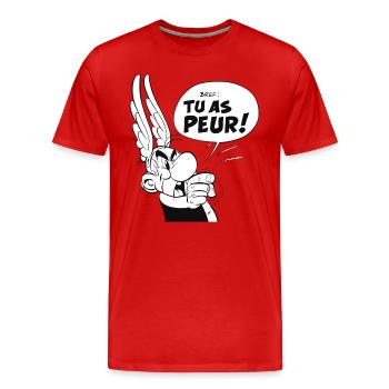 Asterix & Obelix - Asterix 'You're scared!' - Men's Premium Organic T-Shirt - red - Front - Damien (186cm)