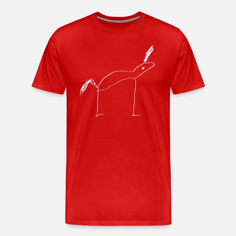 Einhorn - Männer Premium Bio T-Shirt - Rot