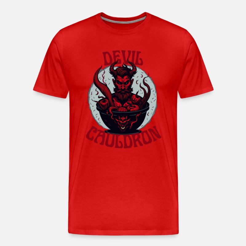Devil Cauldron Hells Kitchen - Männer Premium Bio T-Shirt - Rot
