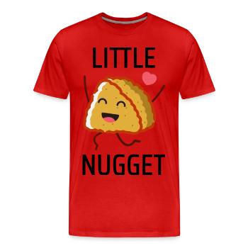 Little Chicken Nugget Fast Food Lustiger Spruch - Männer Premium Bio T-Shirt - Rot - Vorne - Damien (186cm)