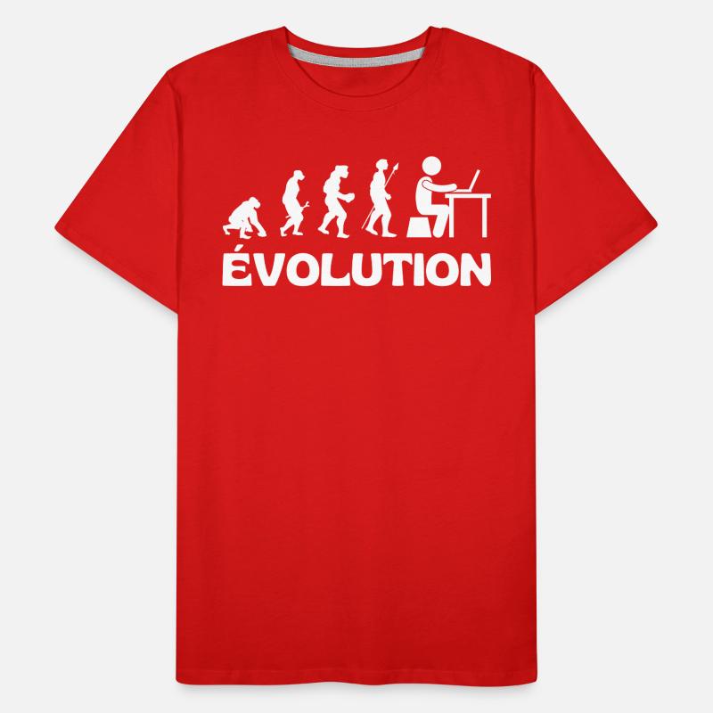 Evolution Geek Évolution Darwin Gaming Jeux Gamer T-shirt bio Premium Homme