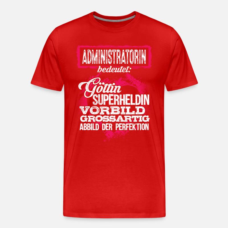 ADMINISTRATORIN - Duden - Männer Premium Bio T-Shirt - Rot