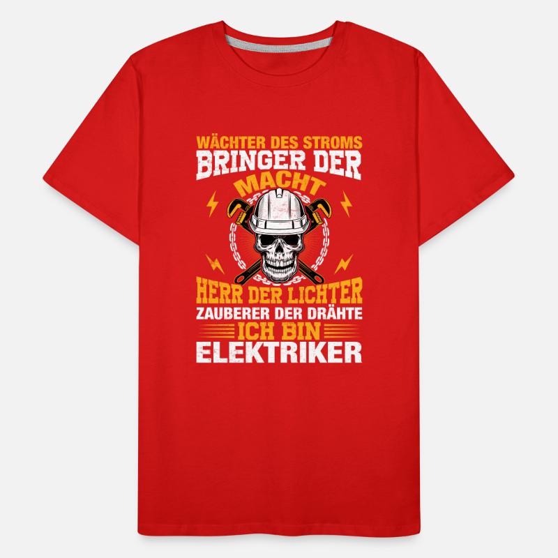 Wächter des Stroms Elektriker Geschenk Männer Premium Bio T-Shirt