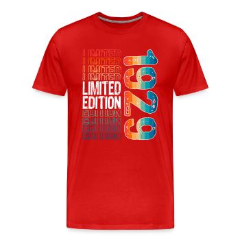 Limited Edition seit 1929 Geburtstag Vintage 1929 - Männer Premium Bio T-Shirt - Rot - Vorne - Damien (186cm)