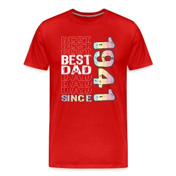 Best dad in the world since 1941 Father's Day - Men's Premium Organic T-Shirt - red - Front - Damien (186cm)