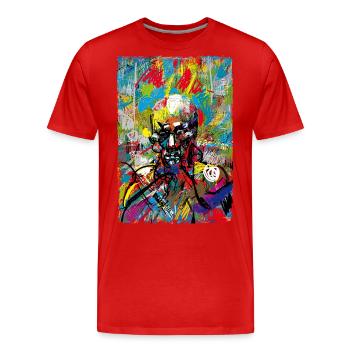 Art - T-shirt bio Premium Homme - rouge - Devant - Damien (186cm)