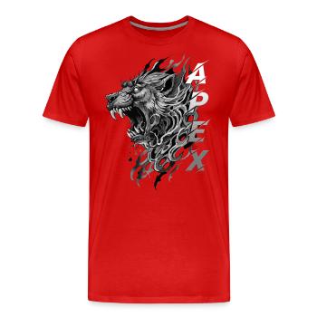 Primal Apex baboon - Men's Premium Organic T-Shirt - red - Front - Damien (186cm)