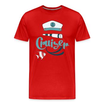 croisière - T-shirt bio Premium Homme - rouge - Devant - Damien (186cm)