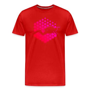 Plongeur Plongeur Hommes Plongeur Plongée - T-shirt bio Premium Homme - rouge - Devant - Damien (186cm)
