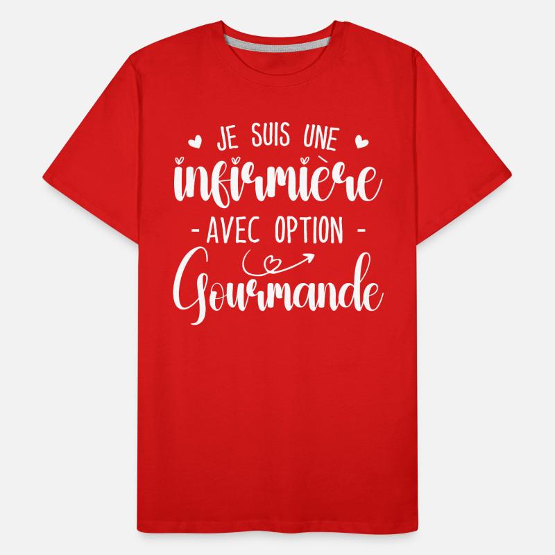 Infirmière Avec Option Gourmande T-shirt bio Premium Homme