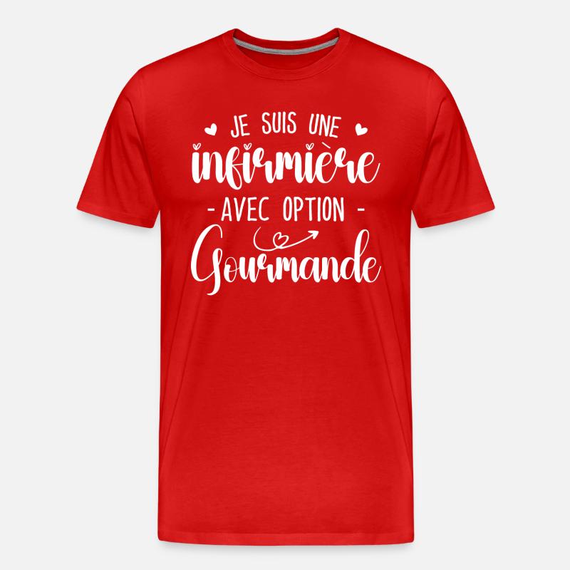 Krankenschwester mit Gourmet-Option - Männer Premium Bio T-Shirt - Rot